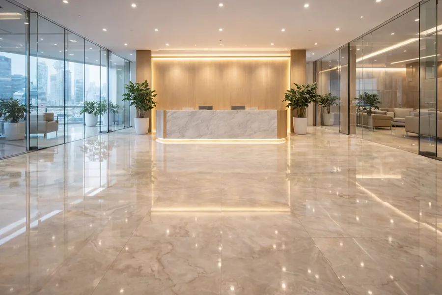 Professionelle Büroreinigung Berlin durch LAK Cleaning Service, sauberes Bürogebäude